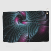 Serviette De Golf Abstrait Imaginaire coloré fractal (Horizontal)