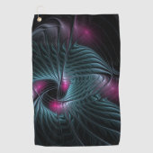 Serviette De Golf Abstrait Imaginaire coloré fractal (Devant)