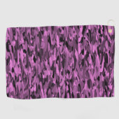 Serviette De Golf Abstrait Motif violet noir (Horizontal)