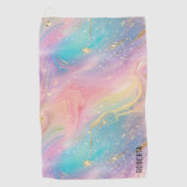 Serviette De Golf Abstrait Pastel Parties scintillant Motif sans cou (Devant)