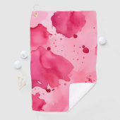 Serviette De Golf Abstrait rose sur rose (En situation)