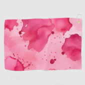 Serviette De Golf Abstrait rose sur rose (Horizontal)