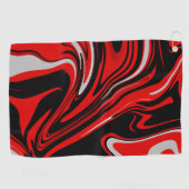 Serviette De Golf Abstrait rouge et noir (Horizontal)