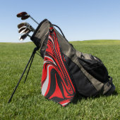 Serviette De Golf Abstrait rouge et noir (Vert)