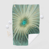 Serviette De Golf Abstrait Sage Green Imaginaire Fleur Fractal Art (En situation)