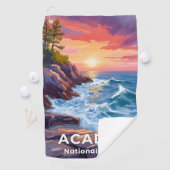 Serviette De Golf Acadia National Park | Otter Cliffs Maine Travel (En situation)