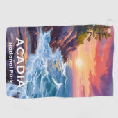 Serviette De Golf Acadia National Park | Otter Cliffs Maine Travel (Horizontal)