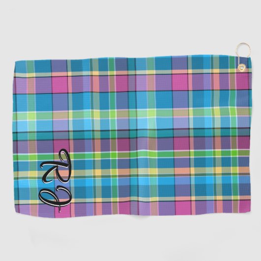Serviette De Golf Accessoire de golf Handsome Plaid Personnalisé (Horizontal)