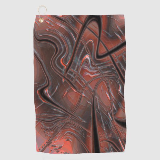 Serviette De Golf Accroches ondulées rustiques avec ombre de fumée s (Devant)