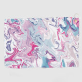 Serviette De Golf Acrylique liquide rose et bleu (Horizontal)