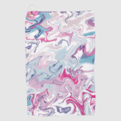 Serviette De Golf Acrylique liquide rose et bleu (Devant)