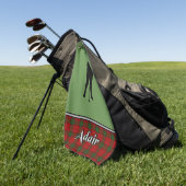 Serviette De Golf Adair Tartan Golf Serviette Son (Vert)