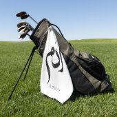Serviette De Golf Adam en calligraphie arabe | Nom arabe moderne (Vert)