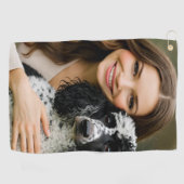 Serviette De Golf Add Poddle Photo Personalize Customize (Horizontal)