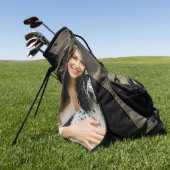 Serviette De Golf Add Poddle Photo Personalize Customize (Vert)