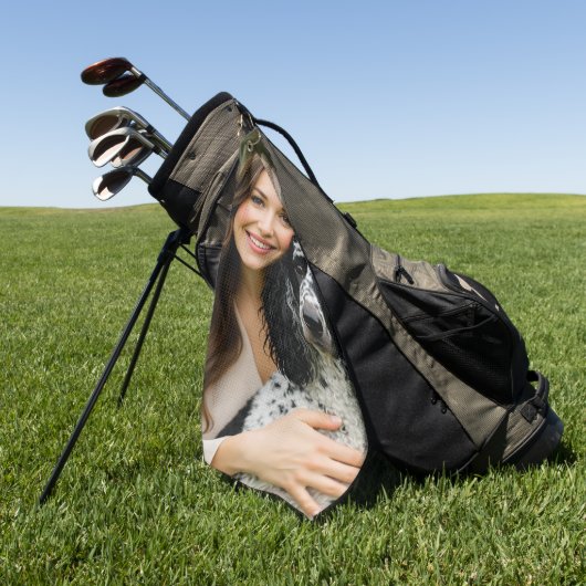 Serviette De Golf Add Poddle Photo Personalize Customize (Vert)