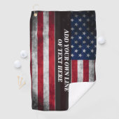 Serviette De Golf Add your text on American flag  (En situation)
