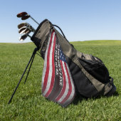 Serviette De Golf Add your text on American flag  (Vert)