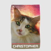 Serviette De Golf Adorable Cute Calico Chat (Devant)