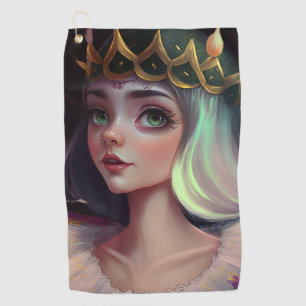 Serviette De Golf Adorable Grande Reine aux yeux