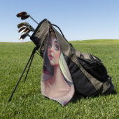 Serviette De Golf Adorable Grande Reine aux yeux (Vert)