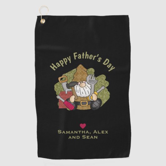 Serviette De Golf Adorable Handyman & Carpenter Garden Gnome (Devant)