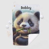 Serviette De Golf Adorable Ours De Panda Mangeant Bambou (En situation)