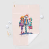 Serviette De Golf Adorable Pastel Zombie Trio - Joli Halloween (En situation)