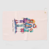 Serviette De Golf Adorable Pastel Zombie Trio - Joli Halloween (Horizontal)