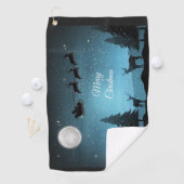 Serviette De Golf Adorable Rindeer La Nuit (En situation)