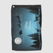 Serviette De Golf Adorable Rindeer La Nuit (Devant)