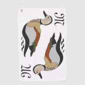 Serviette De Golf Adorable Ringed Teal Duck Swimming (Devant)
