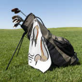 Serviette De Golf Adorable Ringed Teal Duck Swimming (Vert)