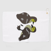 Serviette De Golf adorable Twin Baby Duckling Huddling Cartoon (Horizontal)