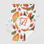 Serviette De Golf Affaire Orange Green Decor (En situation)