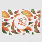 Serviette De Golf Affaire Orange Green Decor (Horizontal)
