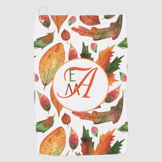 Serviette De Golf Affaire Orange Green Decor (Devant)