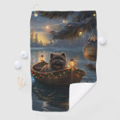 Serviette De Golf Affenpinscher Festive Christmas Voyage (En situation)