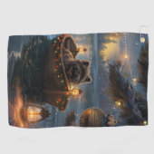 Serviette De Golf Affenpinscher Festive Christmas Voyage (Horizontal)