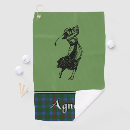 Serviette de golf Agnew Tartan (En situation)