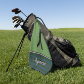 Serviette De Golf Agnew Tartan Golf Serviette Son (Vert)
