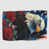 Serviette De Golf aigle américain (Horizontal)