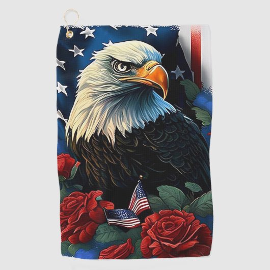 Serviette De Golf aigle américain (Devant)
