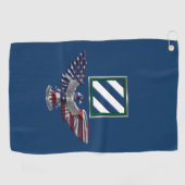 Serviette De Golf Aigle de la 3e division d'infanterie (Horizontal)