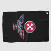 Serviette De Golf Aigle vétéran de la 8e armée (Horizontal)
