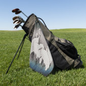 Serviette De Golf Aigrettes japonaises Grues Koson Neige d'hiver (Vert)