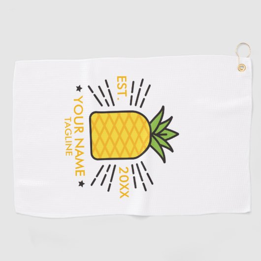 Serviette De Golf Aiguille de fruits cuits Monogrammes personnalisab (Horizontal)