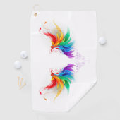 Serviette De Golf Ailes fluffy arc-en-ciel (En situation)