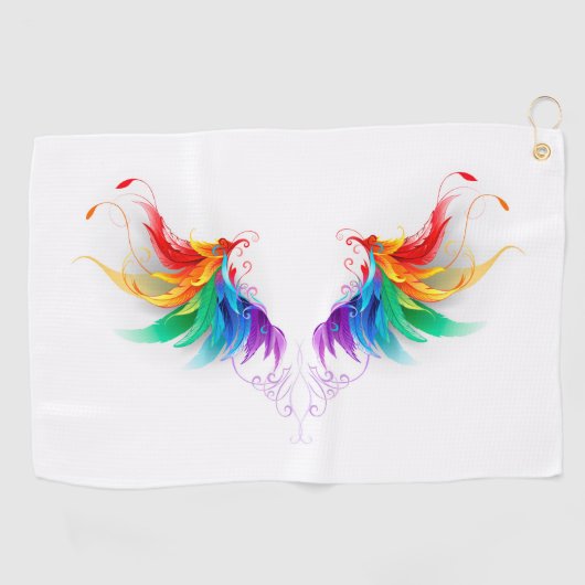 Serviette De Golf Ailes fluffy arc-en-ciel (Horizontal)