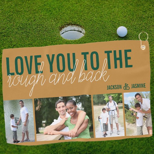 Serviette De Golf Aimez-vous à Rough and Back 4 Photo Green Gold